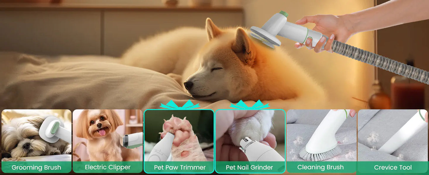 Pet Hair Remover Vacuum Grooming Machine