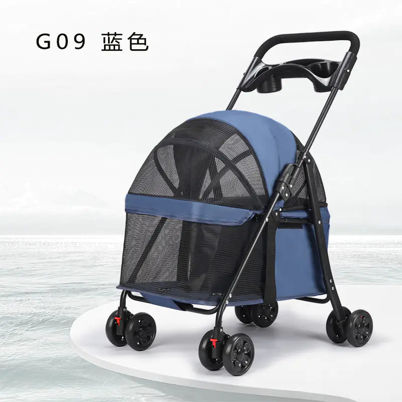 Pet Stroller for Small Dogs and Cats - Lightweight & Foldable